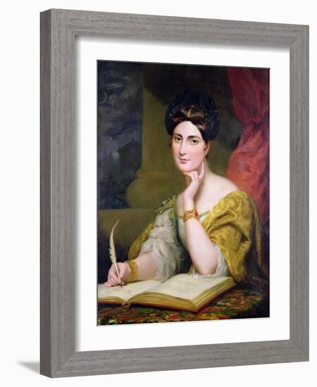 Portrait of the Hon. Mrs. Caroline Norton, 1832-Sir George Hayter-Framed Giclee Print