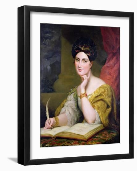 Portrait of the Hon. Mrs. Caroline Norton, 1832-Sir George Hayter-Framed Giclee Print