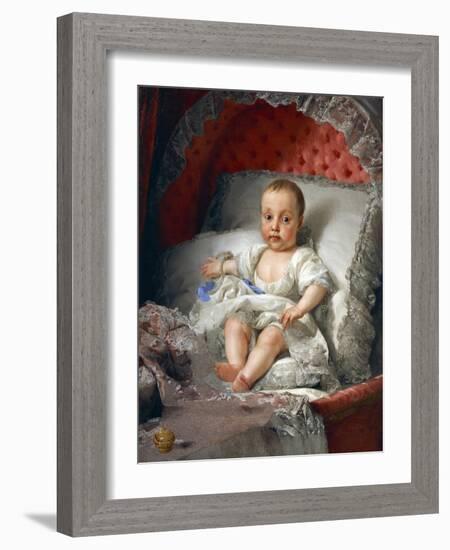 Portrait of the Infanta Carlota Joaquina De Bourbon-Anton Raphael Mengs-Framed Giclee Print