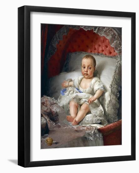 Portrait of the Infanta Carlota Joaquina De Bourbon-Anton Raphael Mengs-Framed Giclee Print