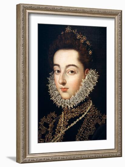 Portrait of the Infanta Catalina Michaela of Austria, C1582-C1585-Alonso Sanchez Coello-Framed Giclee Print