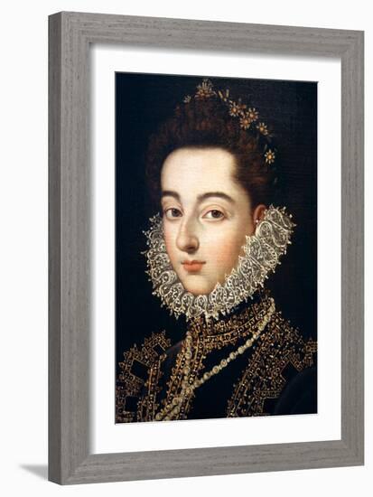 Portrait of the Infanta Catalina Michaela of Austria, C1582-C1585-Alonso Sanchez Coello-Framed Giclee Print