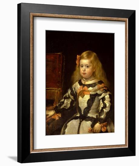 Portrait of the Infanta Maria Marguerita, Daughter of Felipe Iv of Spain, 1654-Diego Velazquez-Framed Giclee Print