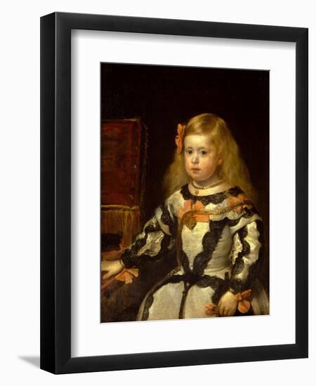 Portrait of the Infanta Maria Marguerita, Daughter of Felipe Iv of Spain, 1654-Diego Velazquez-Framed Giclee Print