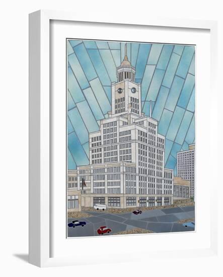 Portrait Of The Inquirer Building-Jonathan Mandell-Framed Giclee Print