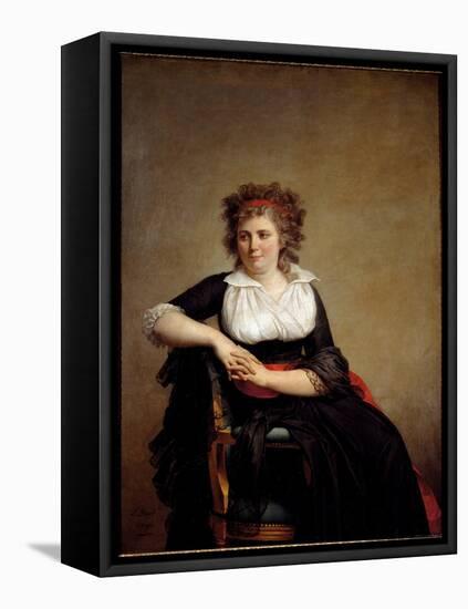 Portrait of the Jeanne Robertine Rilliet Marquise D'orvilliers - 1790. Oil on Canvas-Jacques Louis David-Framed Premier Image Canvas