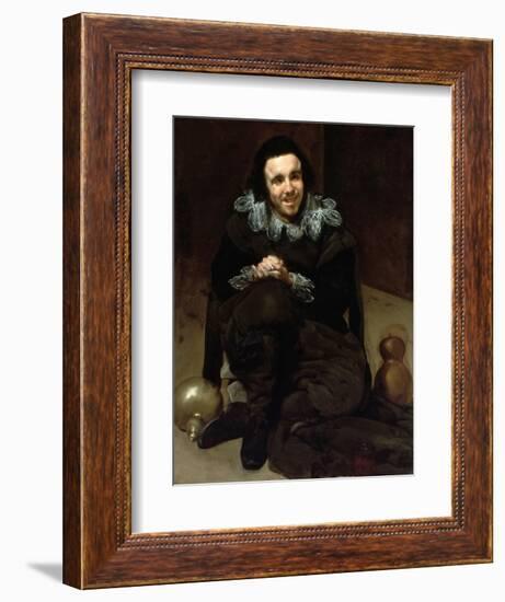 Portrait of the Jester Calabacillas-Diego Velazquez-Framed Giclee Print