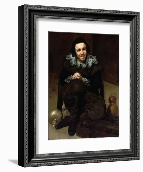 Portrait of the Jester Calabacillas-Diego Velazquez-Framed Giclee Print