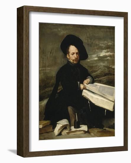 Portrait of the Jester Diego de Acedo, Called 'el Primo', 1644-Diego Velazquez-Framed Giclee Print