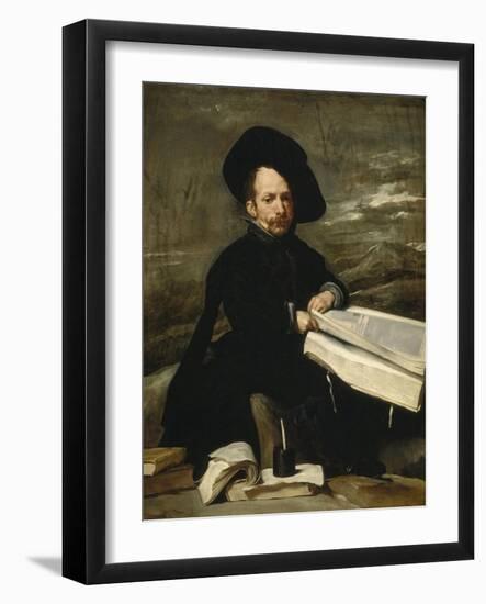 Portrait of the Jester Diego de Acedo, Called 'el Primo', 1644-Diego Velazquez-Framed Giclee Print