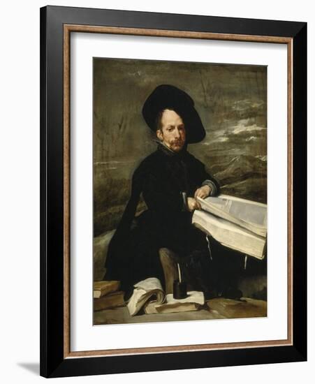 Portrait of the Jester Diego de Acedo, Called 'el Primo', 1644-Diego Velazquez-Framed Giclee Print