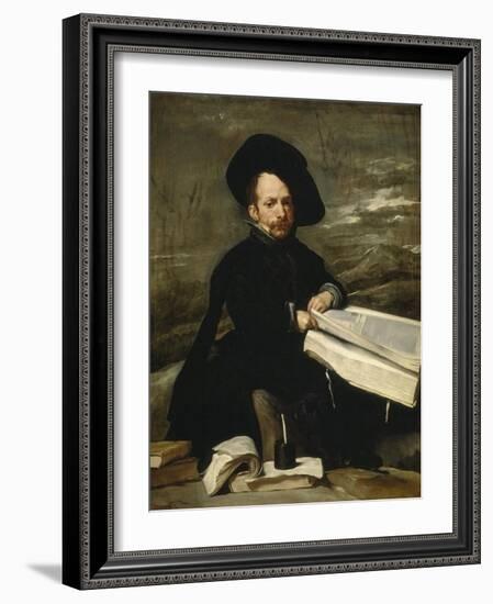 Portrait of the Jester Diego de Acedo, Called 'el Primo', 1644-Diego Velazquez-Framed Giclee Print