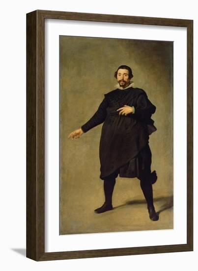 Portrait of the Jester Pablo de Valladolid-Diego Velazquez-Framed Giclee Print