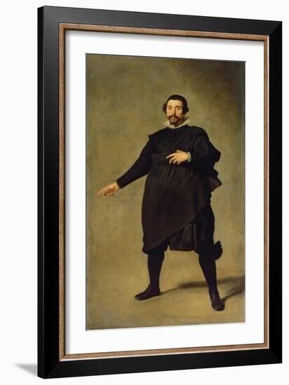 Portrait of the Jester Pablo de Valladolid-Diego Velazquez-Framed Giclee Print