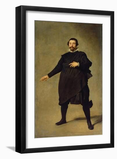 Portrait of the Jester Pablo de Valladolid-Diego Velazquez-Framed Giclee Print