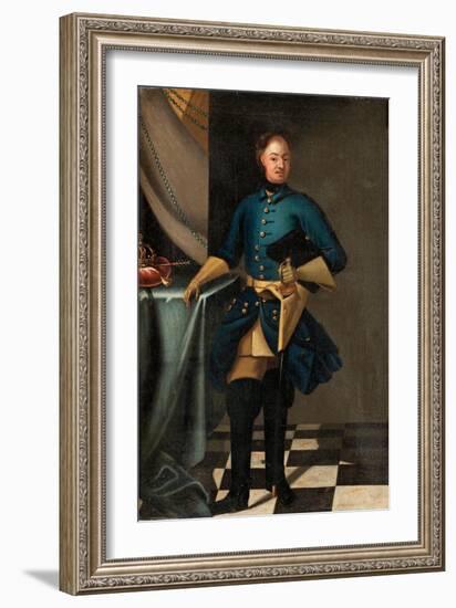 Portrait of the King Charles XII of Sweden (1682-171), C. 1716-David von Krafft-Framed Giclee Print