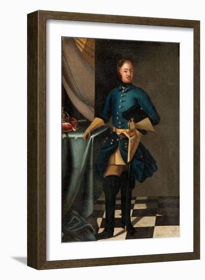 Portrait of the King Charles XII of Sweden (1682-171), C. 1716-David von Krafft-Framed Giclee Print