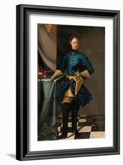 Portrait of the King Charles XII of Sweden (1682-171), C. 1716-David von Krafft-Framed Giclee Print