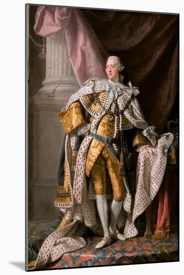 Portrait of the King George III of the United Kingdom (1738-182) in His Coronation Robes, Ca 1770-Ramsay-Mounted Giclee Print