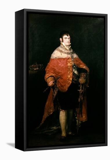 Portrait of the King of Spain, Ferdinand VII (1784-1833) with His Royal Mantle, 1815 (Oil on Canvas-Francisco Jose de Goya y Lucientes-Framed Premier Image Canvas