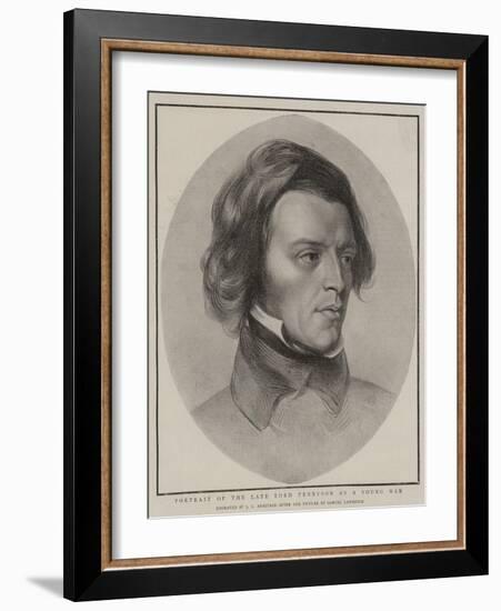 Portrait of the Late Lord Tennyson as a Young Man-Samuel Lawrence-Framed Giclee Print