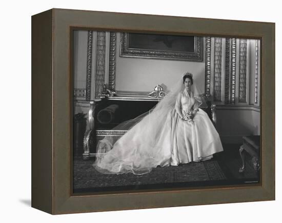 Portrait of the Late Princess Margaret on Her Wedding Day-Cecil Beaton-Framed Premier Image Canvas