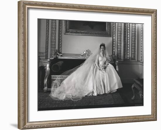 Portrait of the Late Princess Margaret on Her Wedding Day-Cecil Beaton-Framed Photographic Print