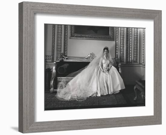 Portrait of the Late Princess Margaret on Her Wedding Day-Cecil Beaton-Framed Photographic Print