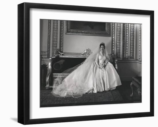 Portrait of the Late Princess Margaret on Her Wedding Day-Cecil Beaton-Framed Photographic Print