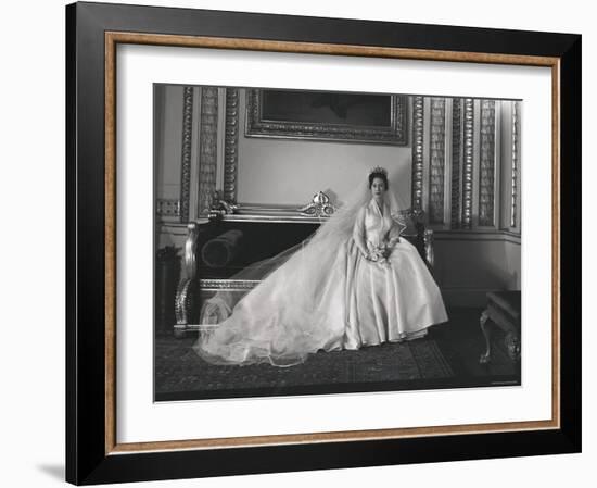 Portrait of the Late Princess Margaret on Her Wedding Day-Cecil Beaton-Framed Photographic Print