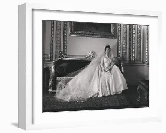 Portrait of the Late Princess Margaret on Her Wedding Day-Cecil Beaton-Framed Photographic Print