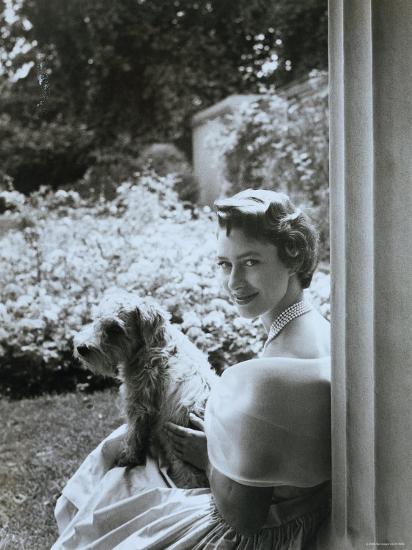 Portrait Of The Late Princess Margaret With Her Dog Photographic Print Cecil Beaton Art Com