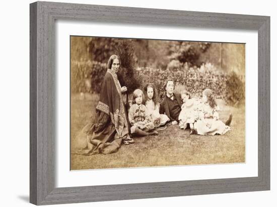 Portrait of the MacDonald Family with Lewis Carroll, 1863-Lewis Carroll-Framed Giclee Print