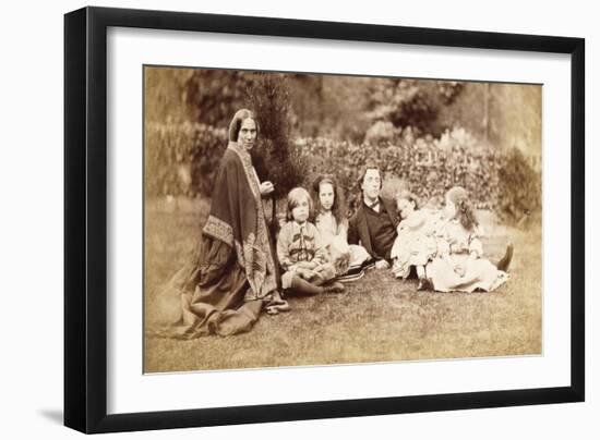 Portrait of the MacDonald Family with Lewis Carroll, 1863-Lewis Carroll-Framed Giclee Print