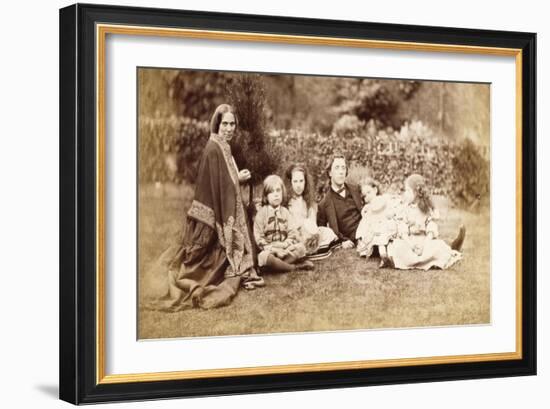 Portrait of the MacDonald Family with Lewis Carroll, 1863-Lewis Carroll-Framed Giclee Print