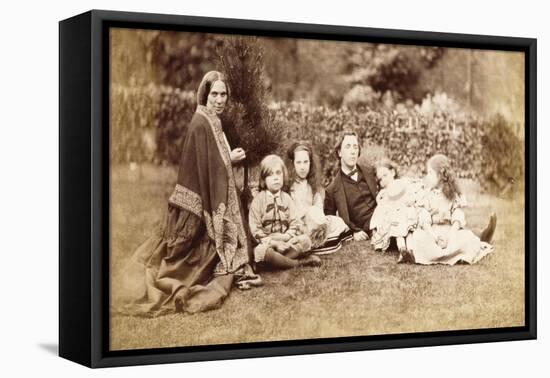 Portrait of the MacDonald Family with Lewis Carroll, 1863-Lewis Carroll-Framed Premier Image Canvas