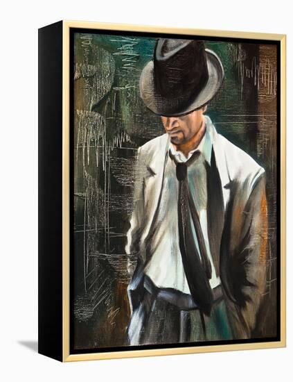 Portrait Of The Man With A Cigarette-balaikin2009-Framed Stretched Canvas