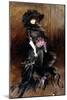 Portrait of the Marchesa Luisa Casati, with a Greyhound, 1908 (Oil on Canvas)-Giovanni Boldini-Mounted Giclee Print