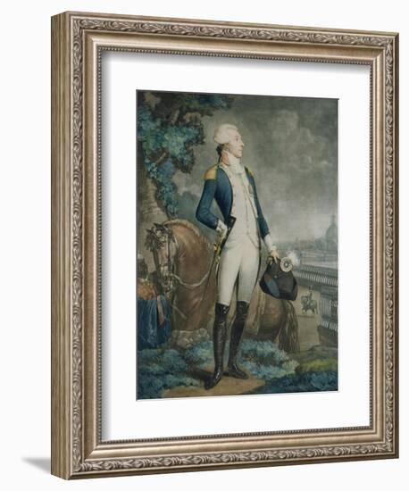 Portrait of the Marquis De La Fayette (1757-1834) Commander of the National Guard, 1790-Philibert-Louis Debucourt-Framed Giclee Print