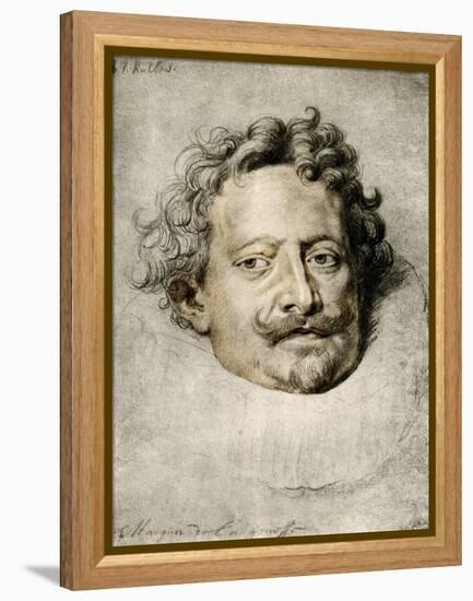 Portrait of the Marquis De La Genesse-Peter Paul Rubens-Framed Premier Image Canvas