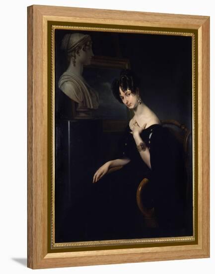 Portrait of the Marquise Cristina Trivulzio, Princess of Belgiojoso (Belgium) (1808-1871), Italian-Francesco Hayez-Framed Premier Image Canvas