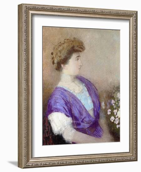 Portrait of the Marquise De Gonet, 1907-Odilon Redon-Framed Giclee Print