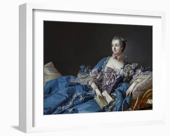 Portrait of the Marquise De Pompadour (1721-1764)-Francois Boucher-Framed Giclee Print