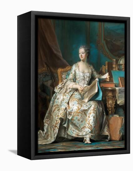 Portrait of the Marquise De Pompadour (1721-176)-Maurice Quentin de La Tour-Framed Premier Image Canvas