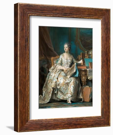 Portrait of the Marquise De Pompadour (1721-176)-Maurice Quentin de La Tour-Framed Giclee Print