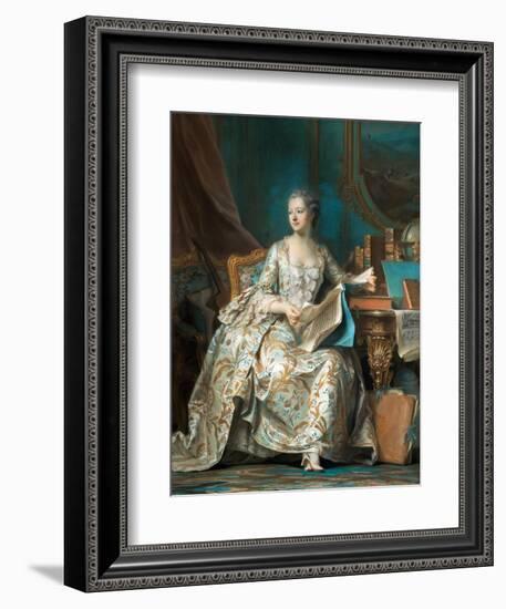 Portrait of the Marquise De Pompadour (1721-176)-Maurice Quentin de La Tour-Framed Giclee Print