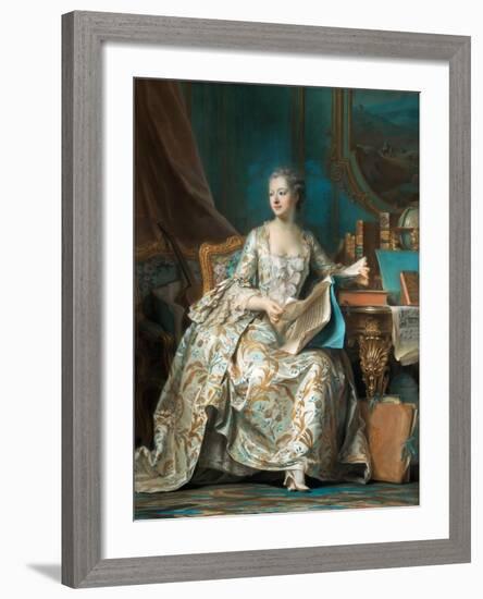 Portrait of the Marquise De Pompadour (1721-176)-Maurice Quentin de La Tour-Framed Giclee Print