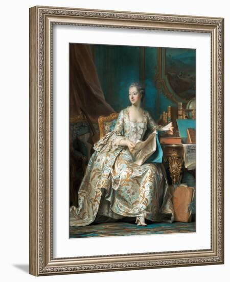 Portrait of the Marquise De Pompadour (1721-176)-Maurice Quentin de La Tour-Framed Giclee Print