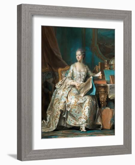 Portrait of the Marquise De Pompadour (1721-176)-Maurice Quentin de La Tour-Framed Giclee Print