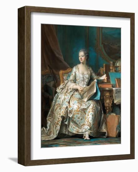 Portrait of the Marquise De Pompadour (1721-176)-Maurice Quentin de La Tour-Framed Giclee Print